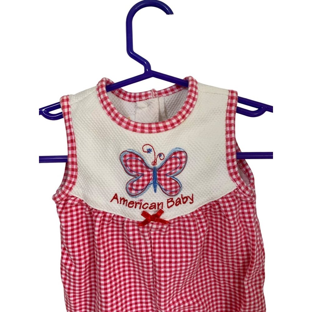 TKS Basics Girls Infant Baby Size 0 3 Months 1 Piece Romper Short Outfit Pink Gi - Picture 2 of 3